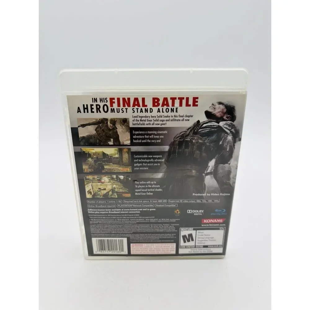 Metal Gear Solid 4 Guns of the Patriots PlayStation 3 PS3 CIB Complete Tested